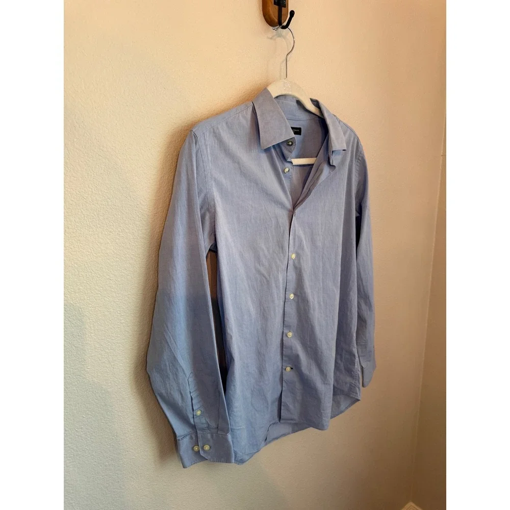 Banana Republic Button Down Mens Small Blue Excellent Slim Fit Stretch Shirt